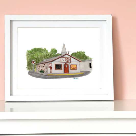 Little Longhorn Saloon Print
